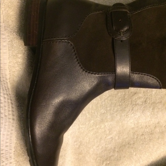 Cole Haan women’s brown suede & leather riding boots - Picture 5 of 8